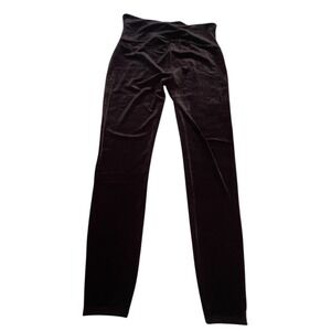 NWOT Spanx Black Velvet Leggings Plus Size 1X Shaping Elegant Soft High Rise